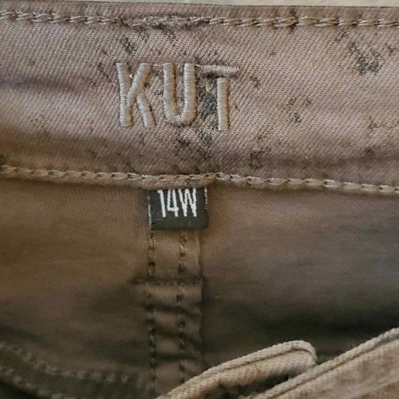 Anthropologie Kut high rise ankle skinny snake print jeans‎ plus size 14W - Picture 8 of 10